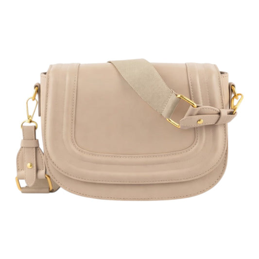 Begzy Modern Beige Crossbody Bag with Adjustable Strap