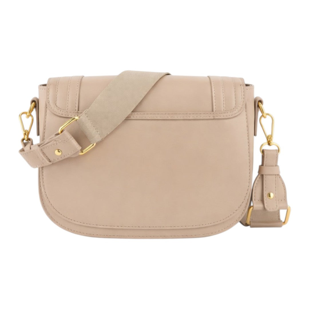Begzy Modern Beige Crossbody Bag with Adjustable Strap