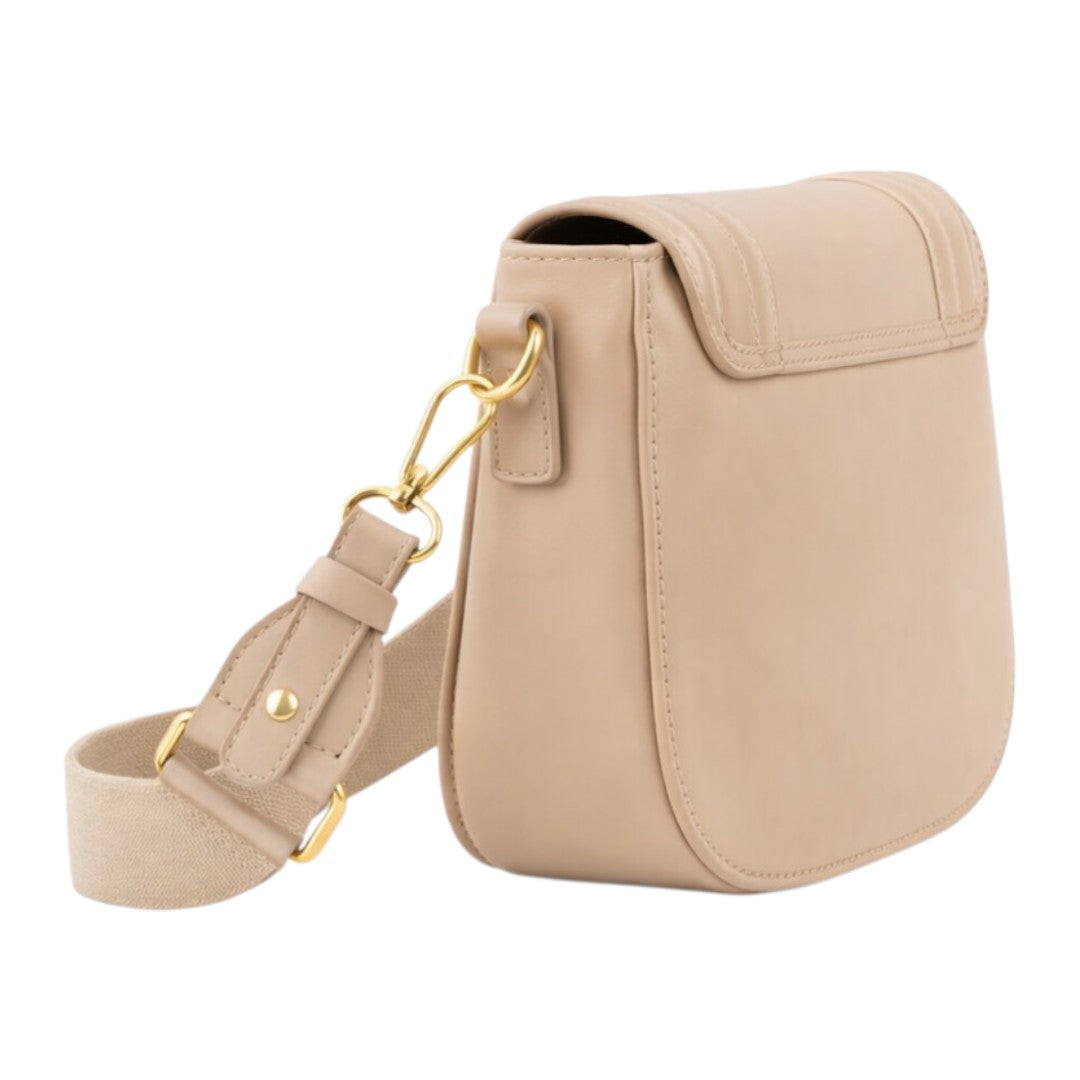 Begzy Modern Beige Crossbody Bag with Adjustable Strap