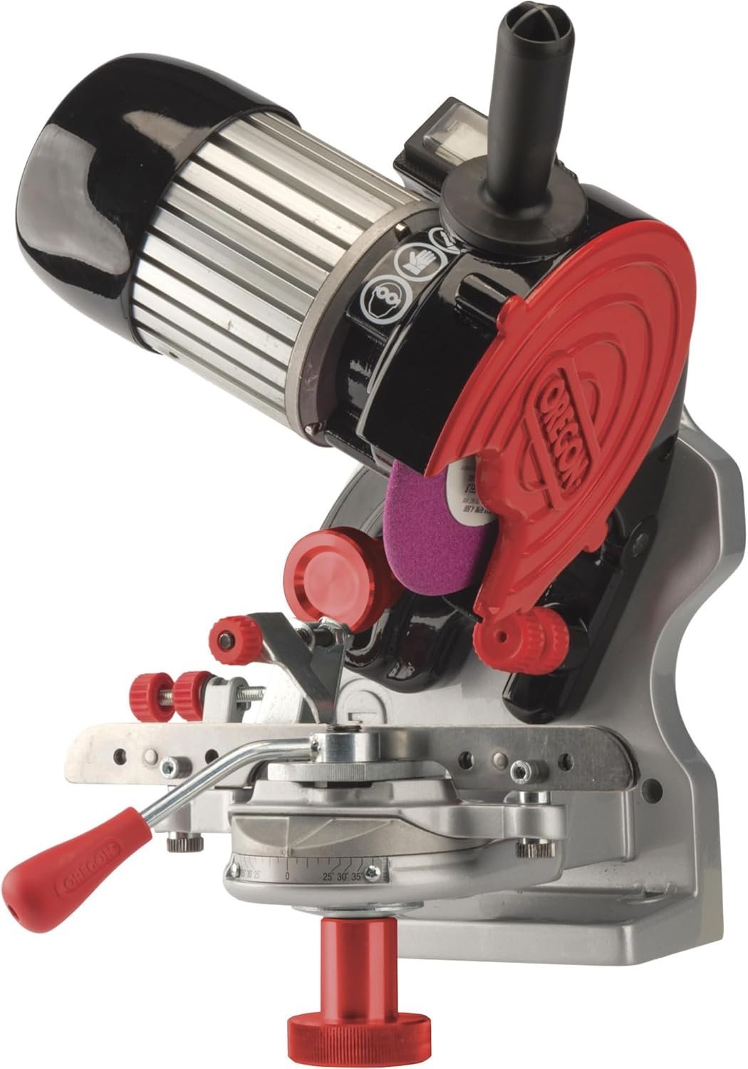 71YqnFWwGqL._AC_SL1500.jpg Oregon Professional Compact 120-Volt Bench Grinder, Universal Saw Chain Sharpener, for All Chainsaw Chains (410-120) - Image 1
