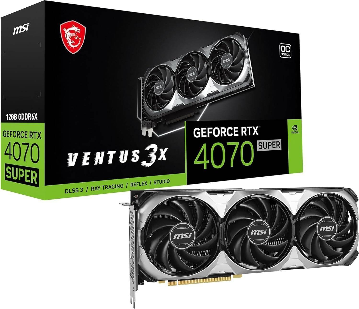 MSI GeForce RTX 4070 Super Ventus 3X OC HDMI 3xDP 12GB