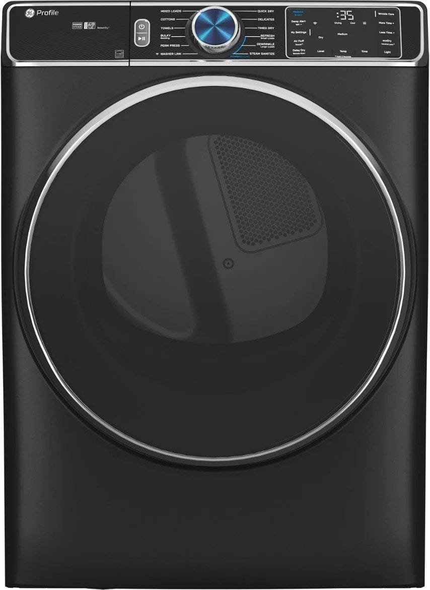 GE Profile – 7.8 cu. ft. Smart Front Load Electric Dryer with Steam and Sanitize Cycle and Washer Link – Carbon Graphite